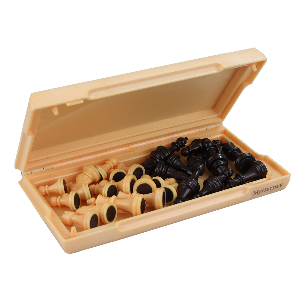 MYHARNEY Magnetic Wooden Chess Folding Board Beginner Chess Set for Kids and Adults