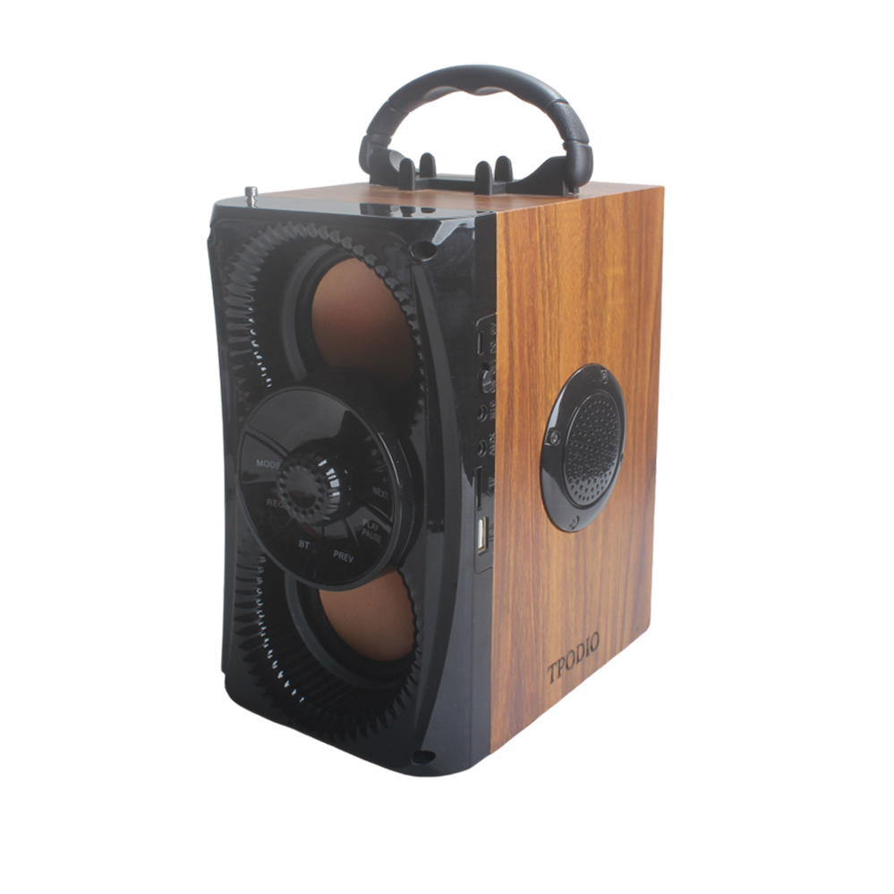 TPODIO Loudspeakers,Portable Wireless Bluetooth Speakers with Lights, Heavy Bass,FM Radio, SD Player, Remote, Suitable for Beach, BBQ, Outdoor, Camping, Travel