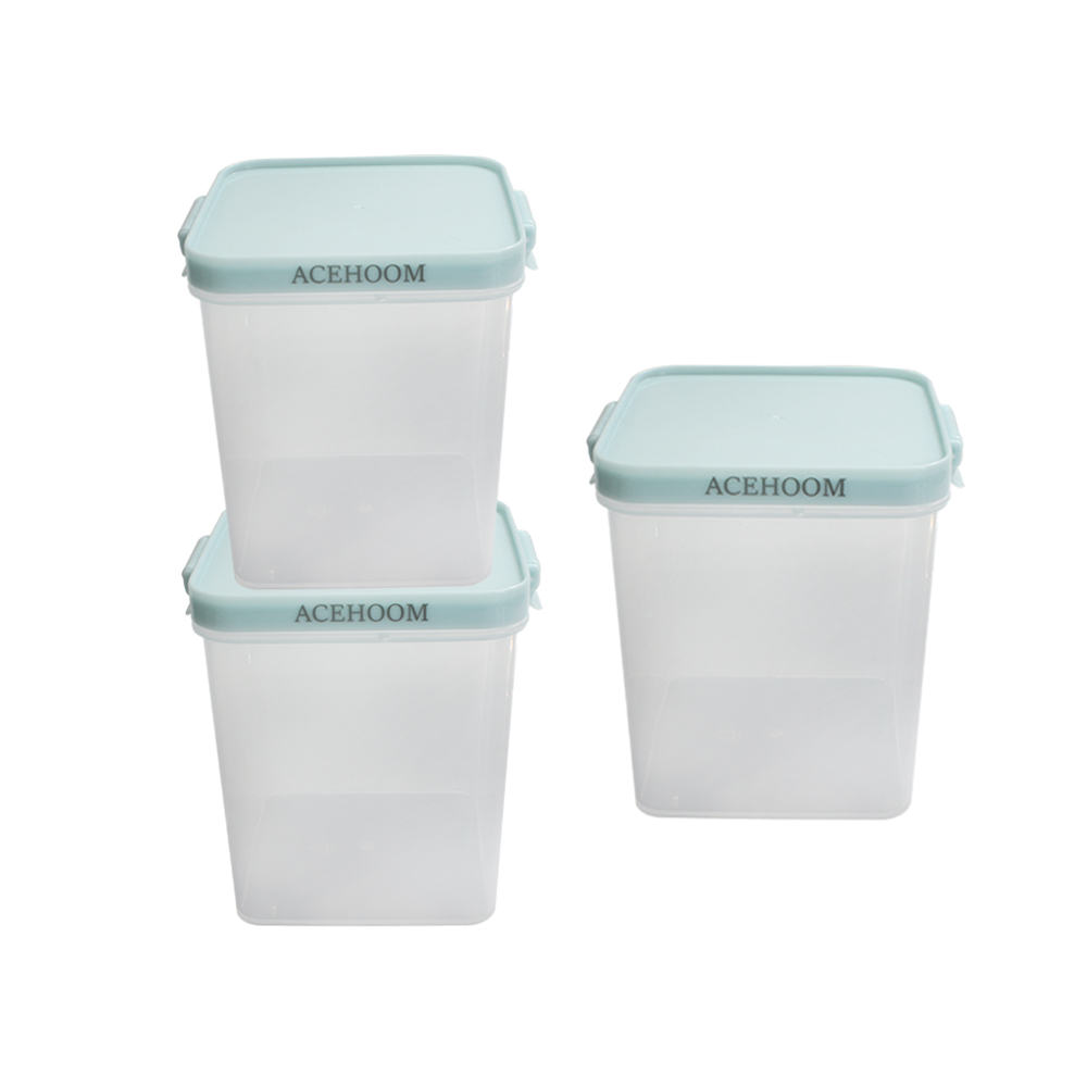  ACEHOOM 800ml Storage Containers with Lids,3 Pack BPA Free Containers for Home Kitchen,Cereal Storage