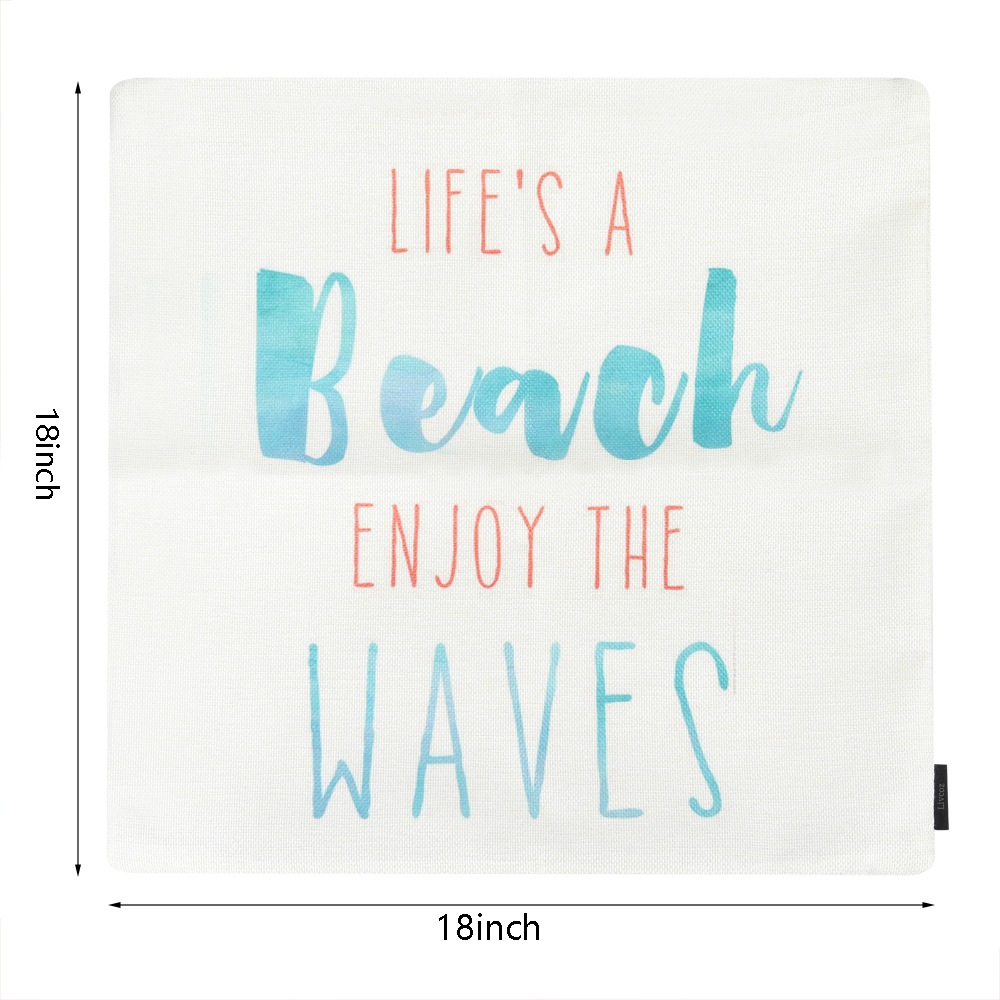 Livcoz Pillow shams 18"x18" Set of 2, Linen Decorative Square pillow shams.