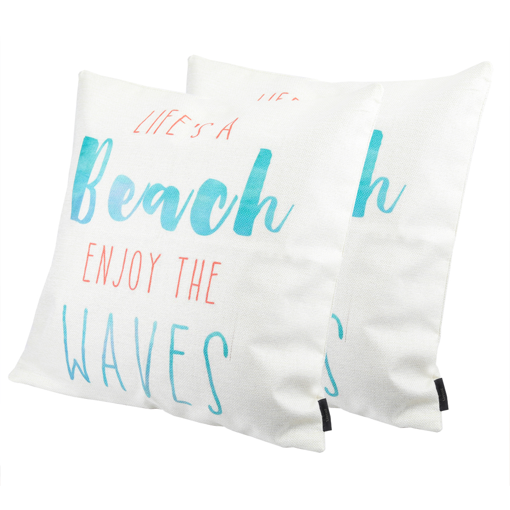 Livcoz Pillow shams 18"x18" Set of 2, Linen Decorative Square pillow shams.