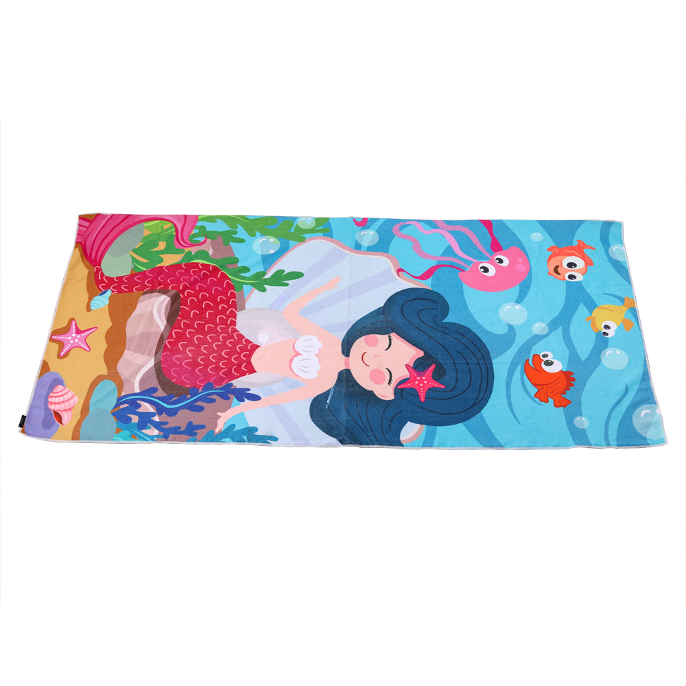 Livcoz Bath Towels, Mermaid Microfiber Bath Towel for Girls - Extra-Large, 100% Cotton, 30 inch x 60 inch.