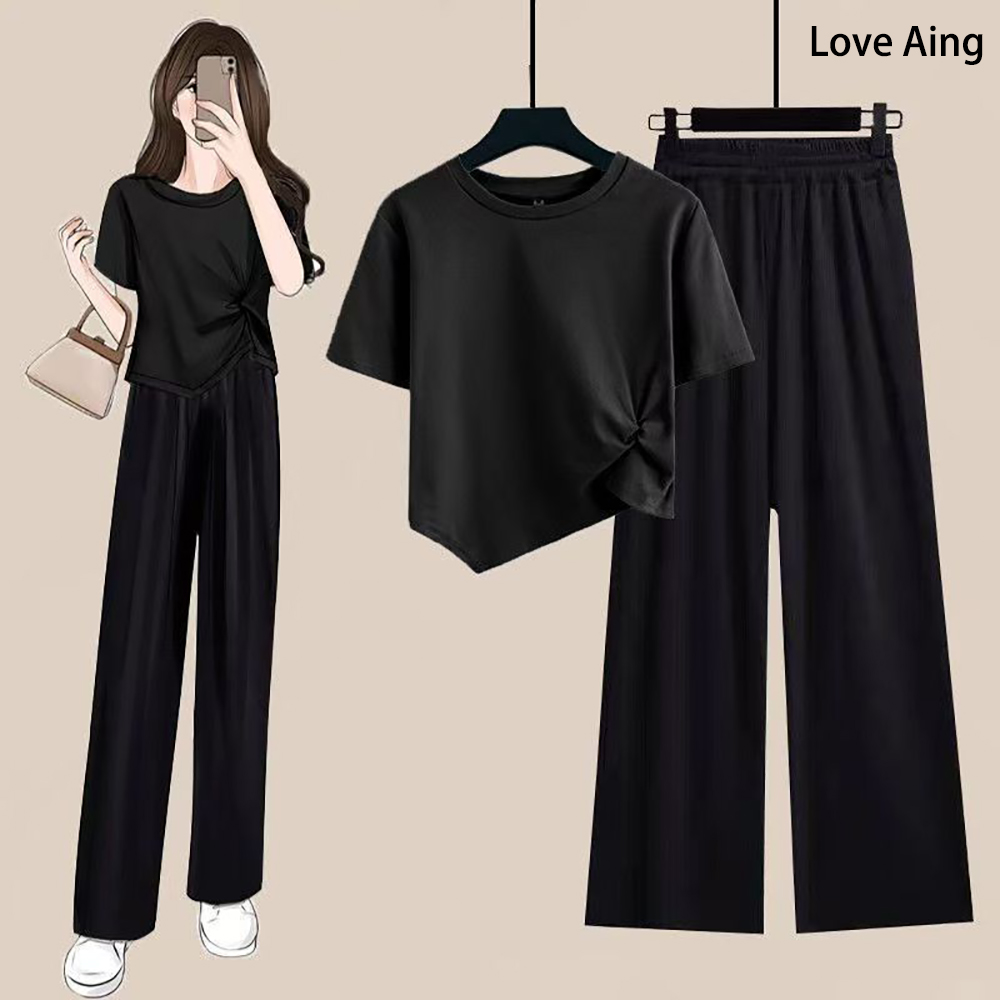 Love Aing Pantsuits,Women's Casual Style,Ice Silk Fabric,Lightweight and Comfortable Set ﻿