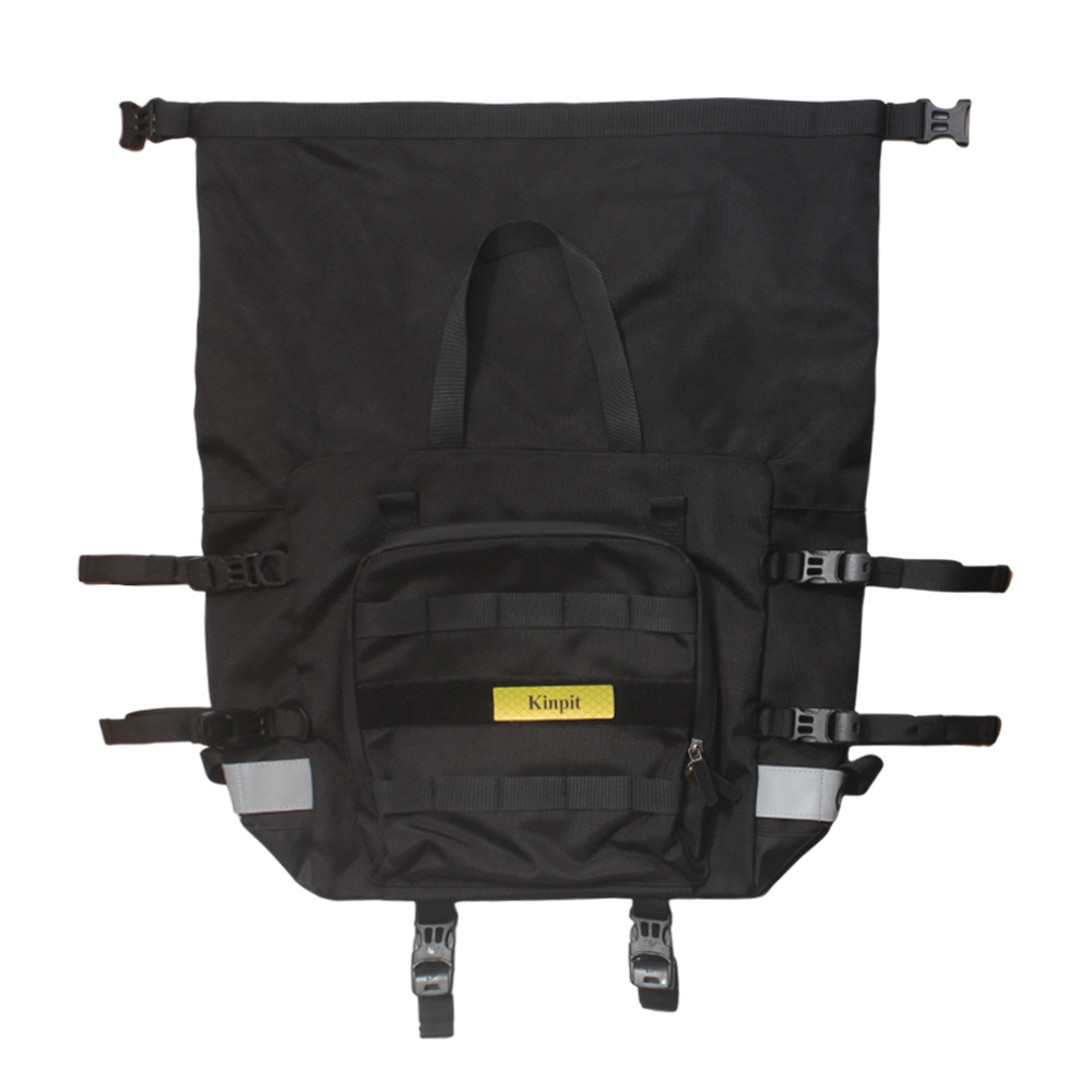 Kinpit Rack Trunk Bags for Motorcycles,25L Waterproof Motorcycle Side Bags Fits Most Adventure and Sports Bike Motorcycle (Black, 1 Pack)