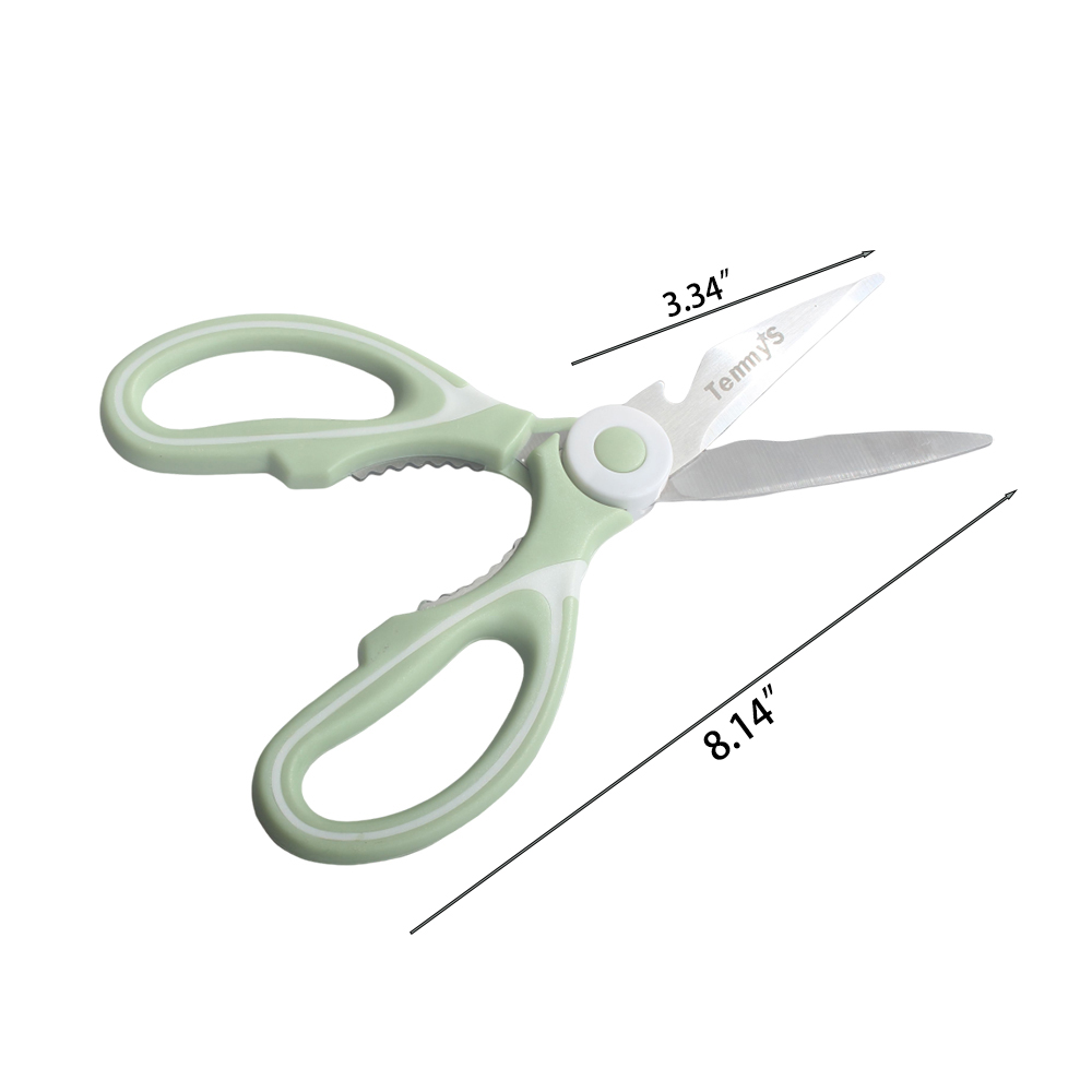  TEMMYS Scissors,Household Stainless Steel Kitchen Scissors, Sharp and Rust Proof Bone Scissors
