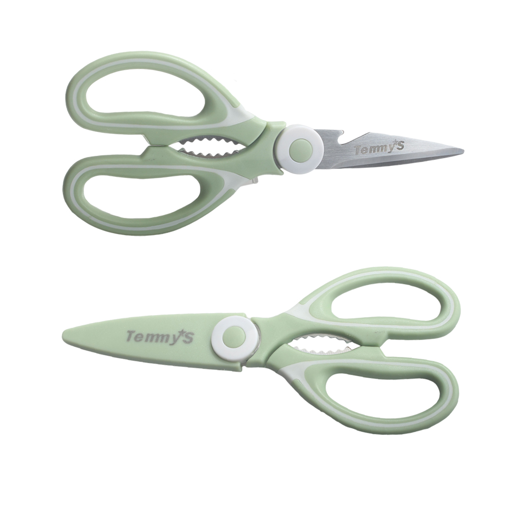  TEMMYS Scissors,Household Stainless Steel Kitchen Scissors, Sharp and Rust Proof Bone Scissors