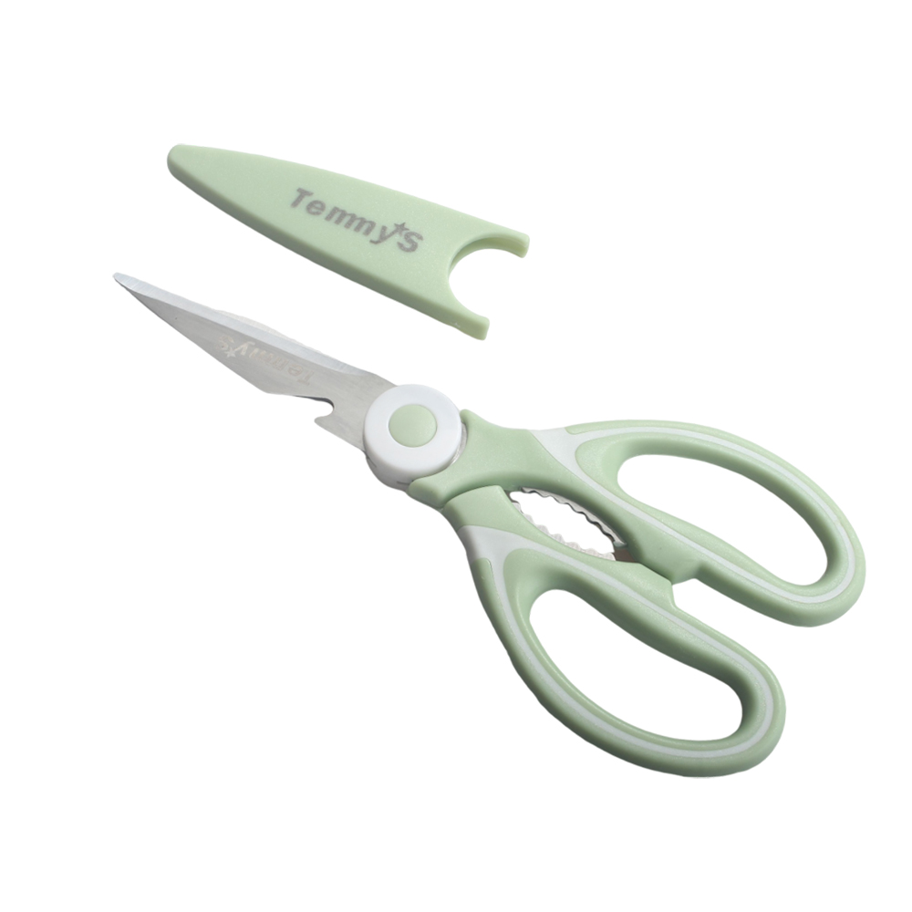  TEMMYS Scissors,Household Stainless Steel Kitchen Scissors, Sharp and Rust Proof Bone Scissors