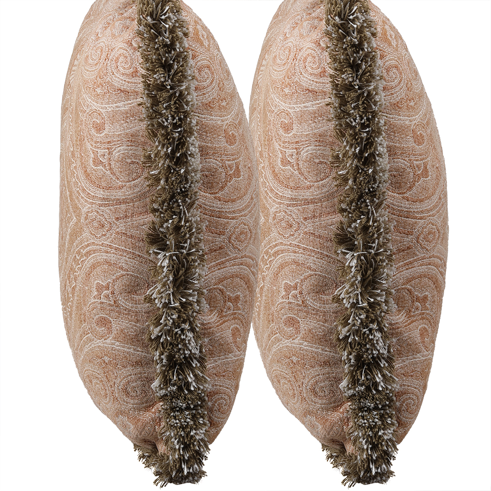 Wrmtud pillow shams pillowcases Plain Linen Cotton Tassel Pillowcase 2pack*45x45cm