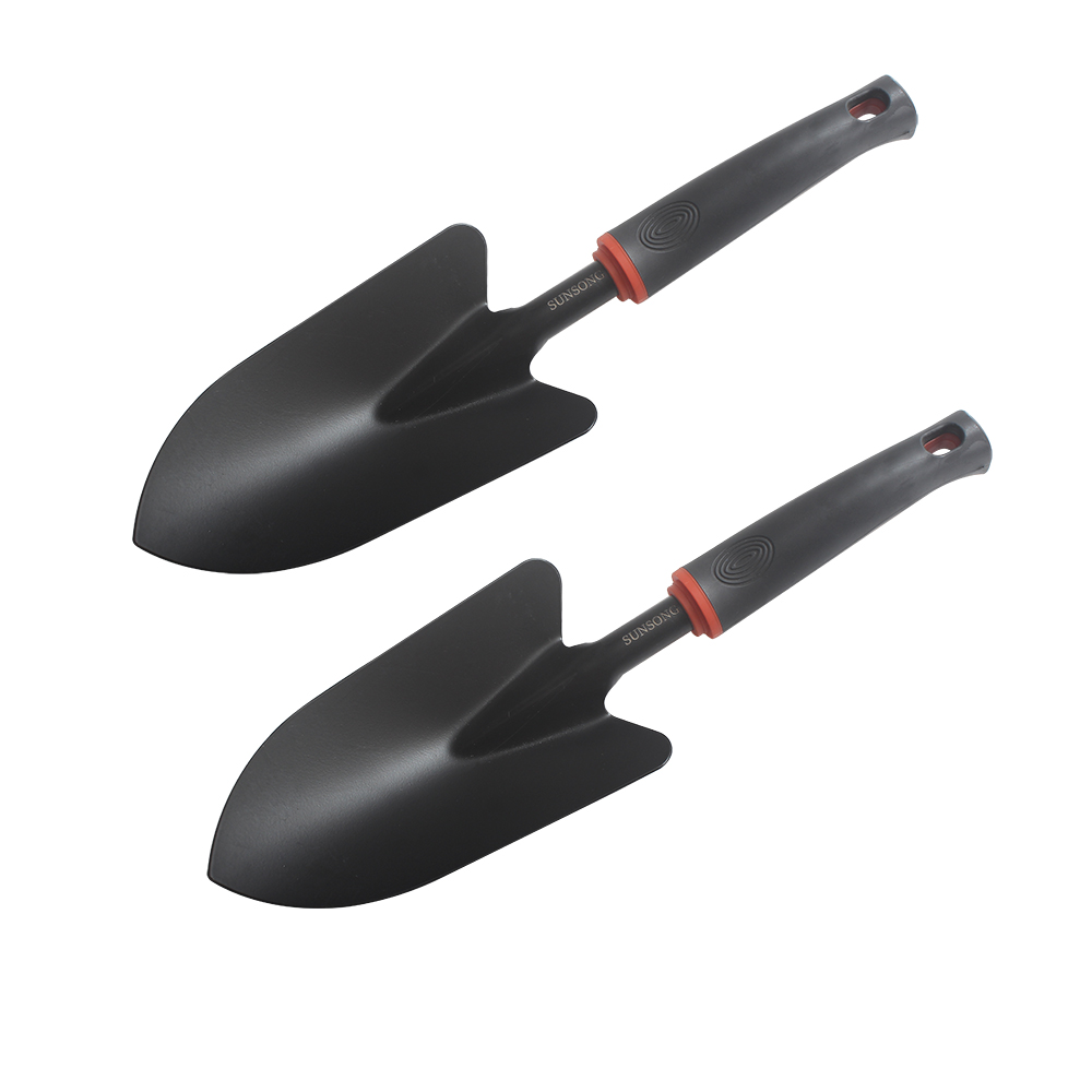 SUNSONG Garden Shovel,Non-Slip Handle Rust Resistant Garden Hand Tools Shovels for Digging Planting Transplanting Weeding