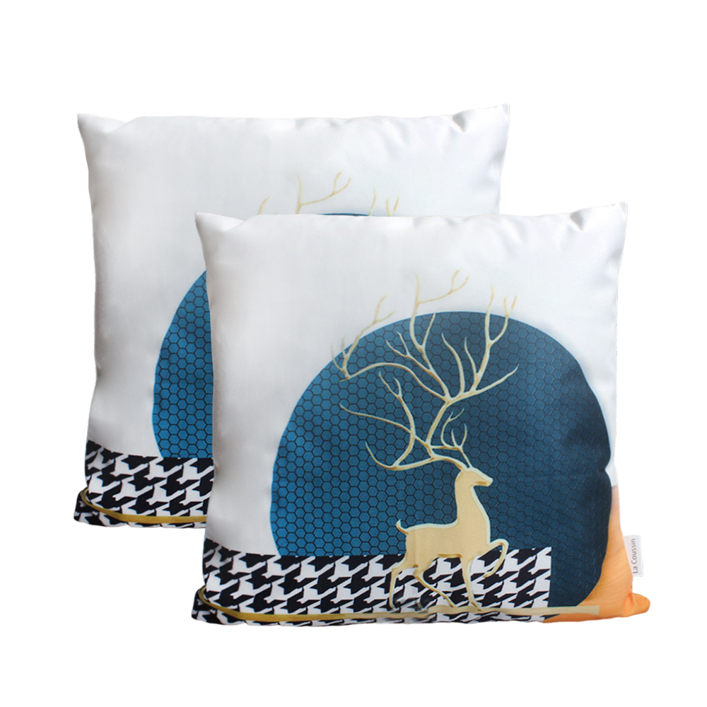 La Coussin Throw pillows,18 x 18 Inches Decorative Indoor Pillows for Sofa, Bed, Couch, Cushion Sham Stuffer (Pack of 2)