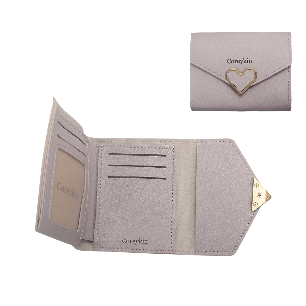 Coreykin Purses and Wallets,Ladies' Wallet,Wallet Holder,Foldable PU Wallet,Mini and Convenient To Carry, With ID Window
