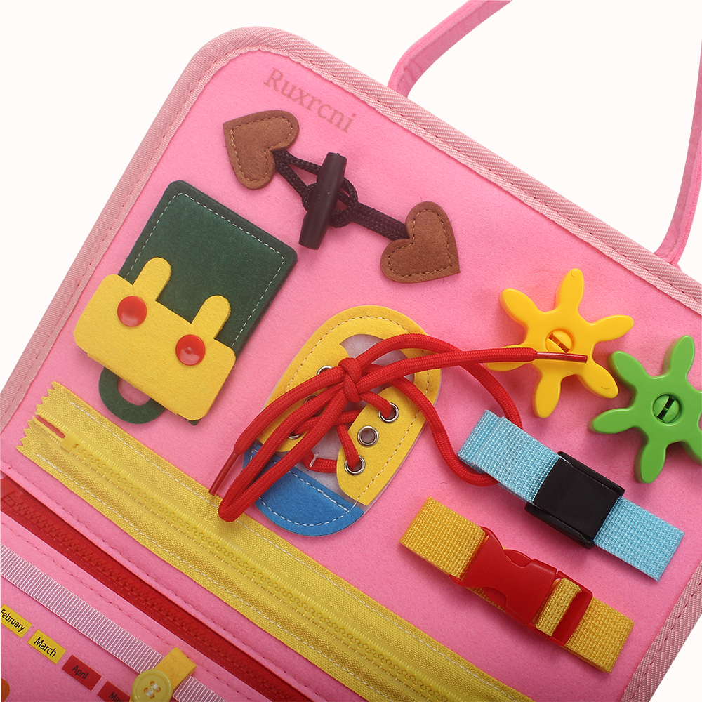 Ruxrcni Children's Multiple Activity Toys Early Education Busy Board, Montessori Toys,Baby Sensory Toys,Birthday Gifts for Baby Boy Girl