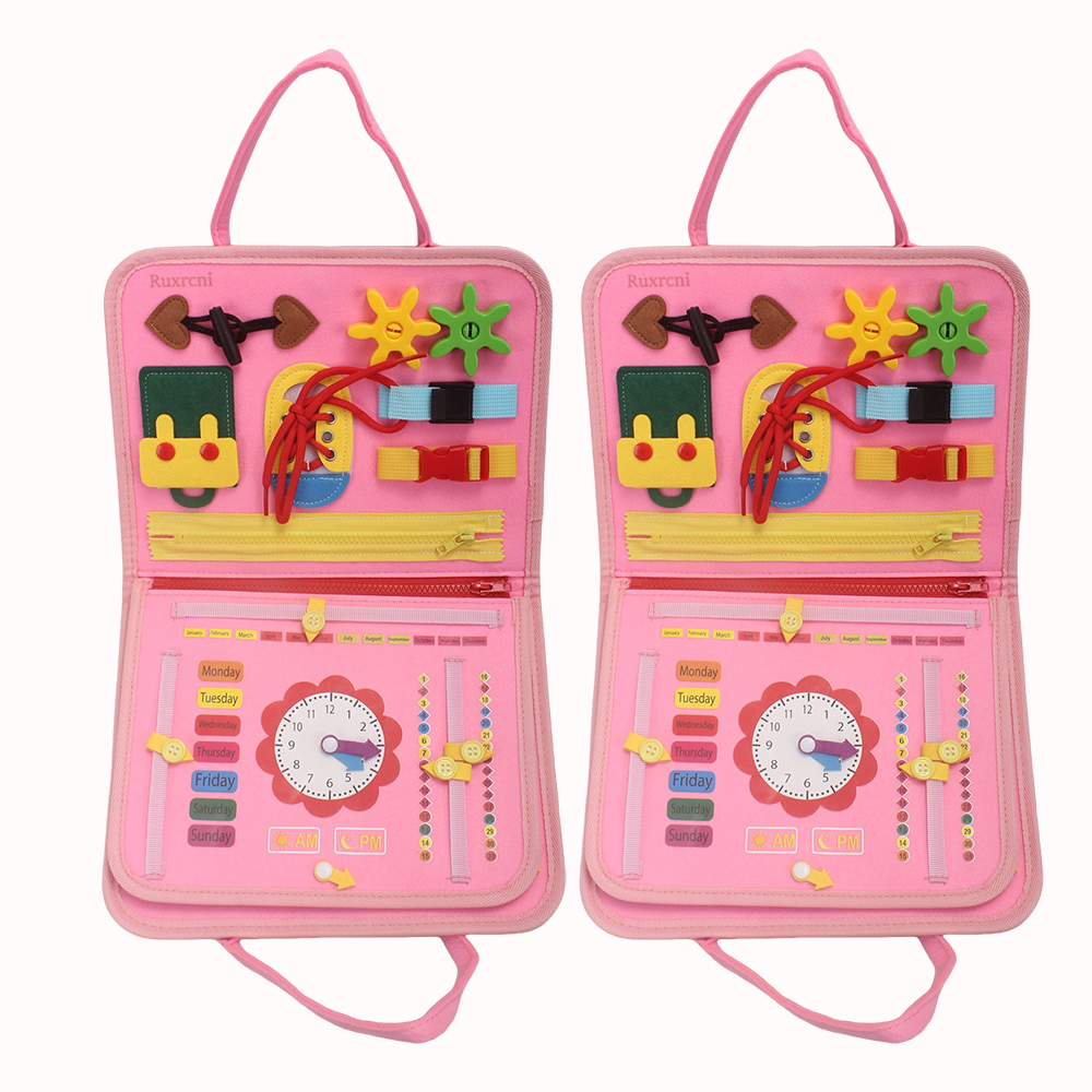 Ruxrcni Children's Multiple Activity Toys Early Education Busy Board, Montessori Toys,Baby Sensory Toys,Birthday Gifts for Baby Boy Girl