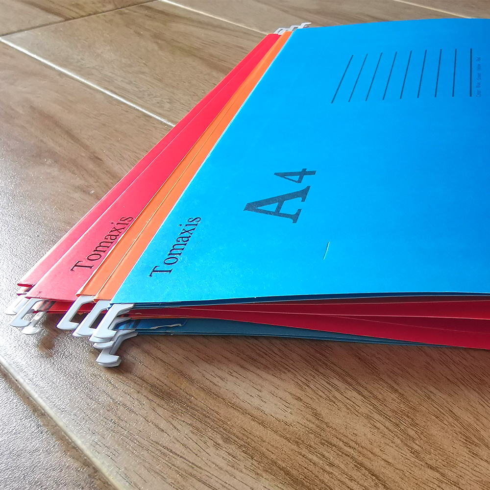 Tomaxis Stationery Folder A4 Hanging Clip Office Storage Hanging Folder Durable Color Folder