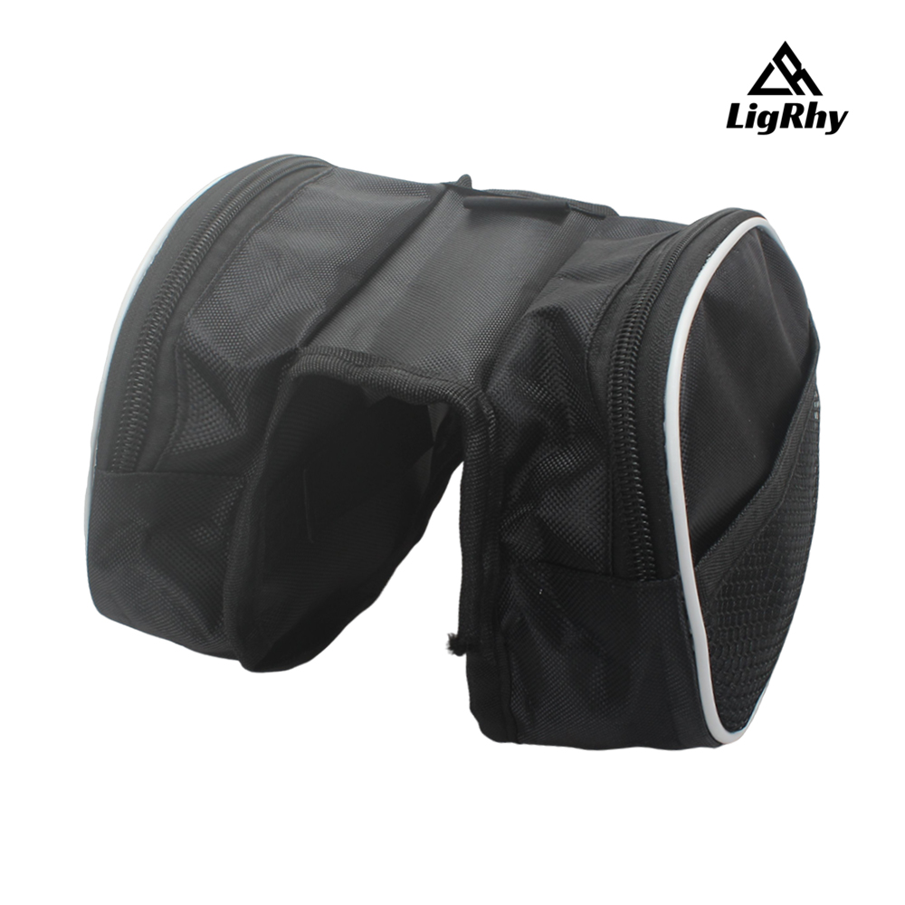 LigRhy Pannier Bags for Bicycles,Cycling Frame Saddle Front Tube Bag Double Side Pouch for Mountain Road Bikes