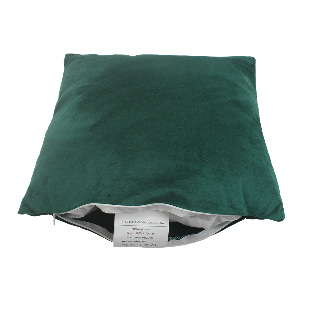 THREE GEESE GOOSE DOWN PILLOW Throw Pillows,18 x 18 inch Square Throw Pillow Set of 2,Decorative Throw Pillow,Suitable for Home, Bed