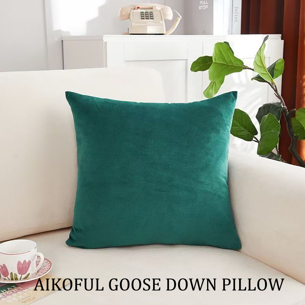 THREE GEESE GOOSE DOWN PILLOW Throw Pillows,18 x 18 inch Square Throw Pillow Set of 2,Decorative Throw Pillow,Suitable for Home, Bed