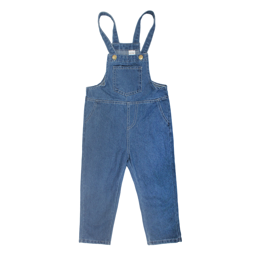 FelixTiger Boy Girl Denim Bib Overalls,fashionable Jumpsuit with Convenient Tool Pockets