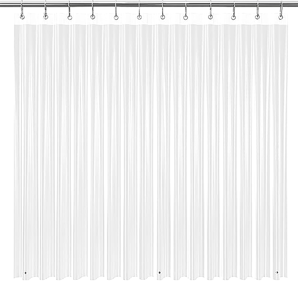 ENCOFT Shower Curtains of Plastic,PEVA Clear Shower Curtain, No Chemical Smell with 10 Rust Proof Metal Grommets for Bathroom Shower Curtain