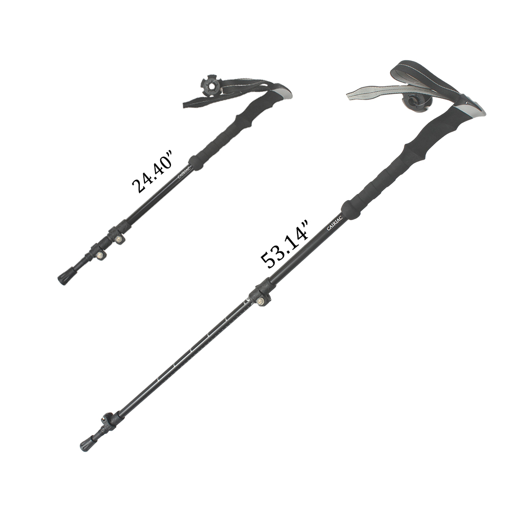 CAIRIAC Hiking Sticks,Hiking Trekking Poles, Carbon Fiber 3 Section Retractable Hiking Sticks for Hiking, Climbing, Exploring