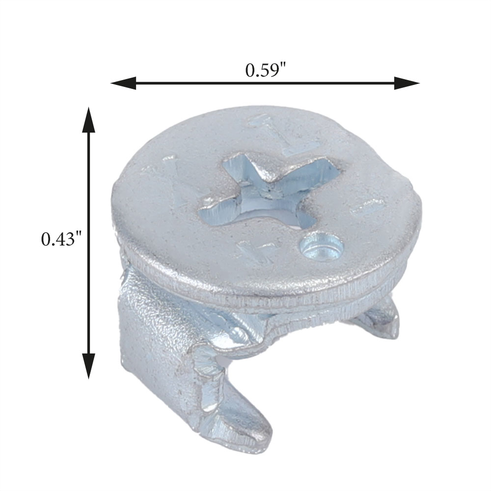 TresCasa Furniture fittings of metal Silver Tone Metal Cam Fittings Connectors for Home Essential,10 Pcs.