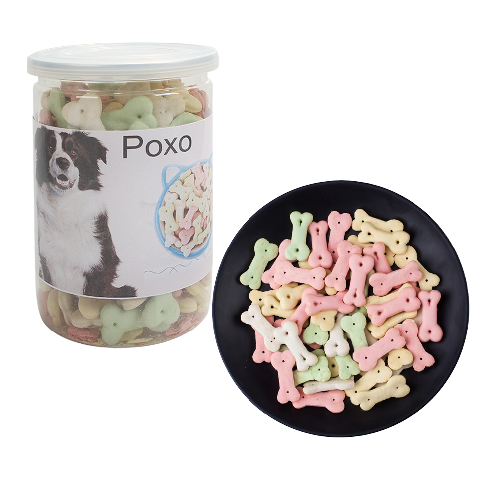 Poxo Edible Pet Treats Biscuits,220g High Protein & Fiber Pet Cookies, Dental Health Biscuits for Small to Large Dogs