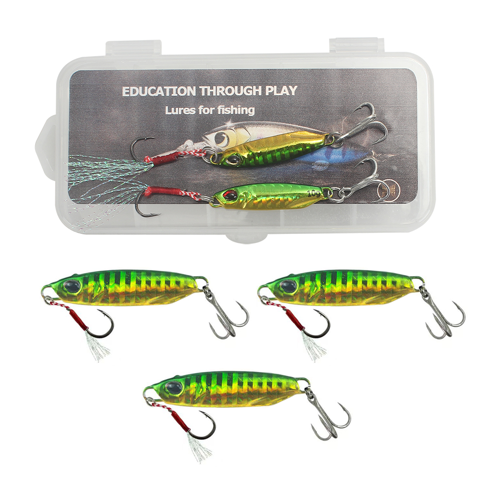 EDUCATION THROUGH PLAY Lures for Fishing, Jigs Fishing Lures with Ultra-Sharp Hooks,Sea Fishing Jigging Lure, Bass Fishing Lure 5pcs/Set EDUCATION THROUGH PLAY Lures for Fishing, Jigs Fishing Lures with Ultra-Sharp Hooks,Sea Fishing Jigging Lure, Bass Fishing Lure 5pcs/Set