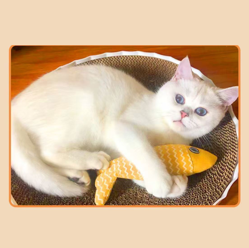 VetaSure Cat Toys Fish, 2 Pcs Soft Linen Cat Catnip Toys, Interactive Kitten Exercise Kicker Toys for Indoor 7.8 Inches