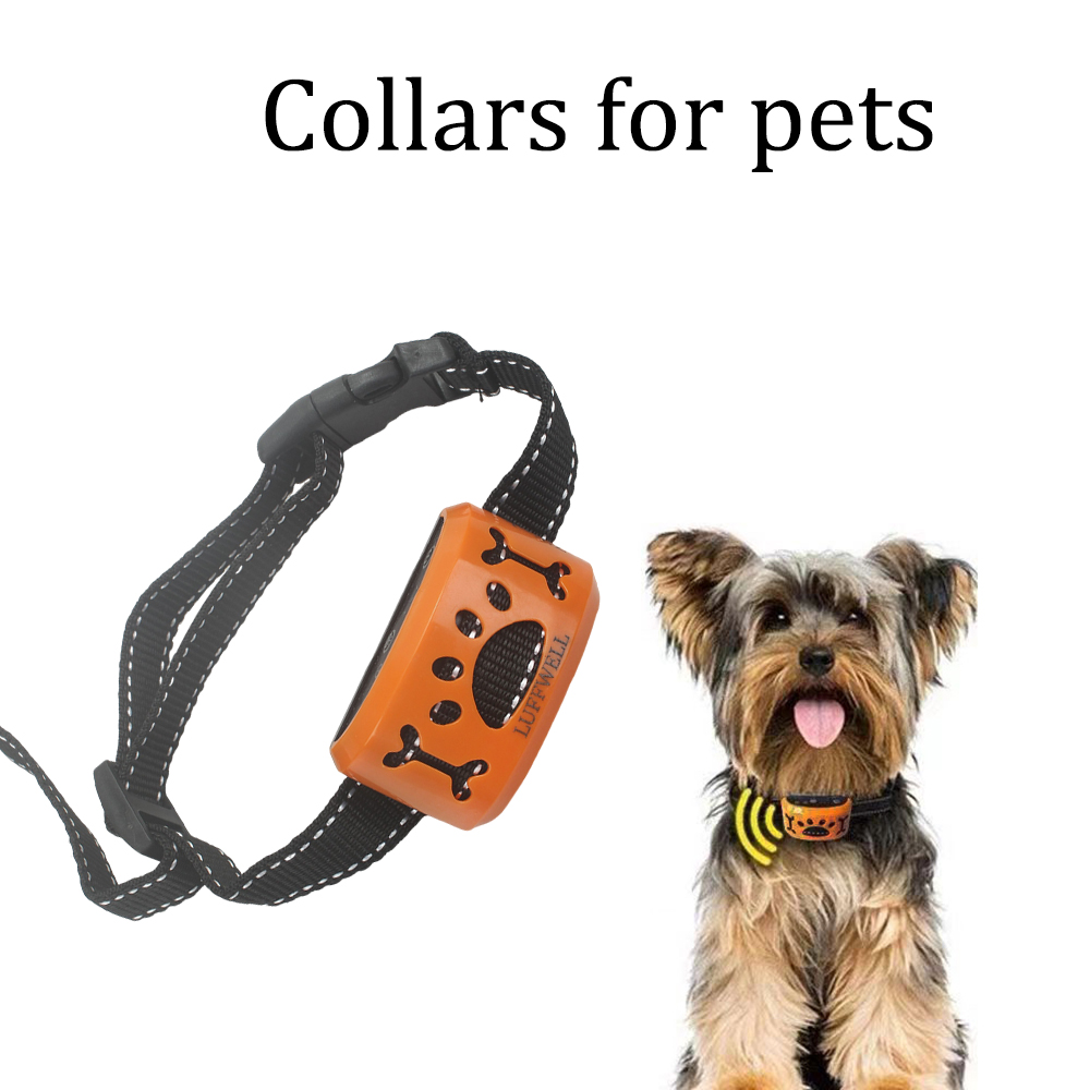 LUFFWELL Collars for Pets,Electronic Collar,Automatic Vibration Control Collar with Buzzing Sound,Vibration,Waterproof and Rechargeable Functions