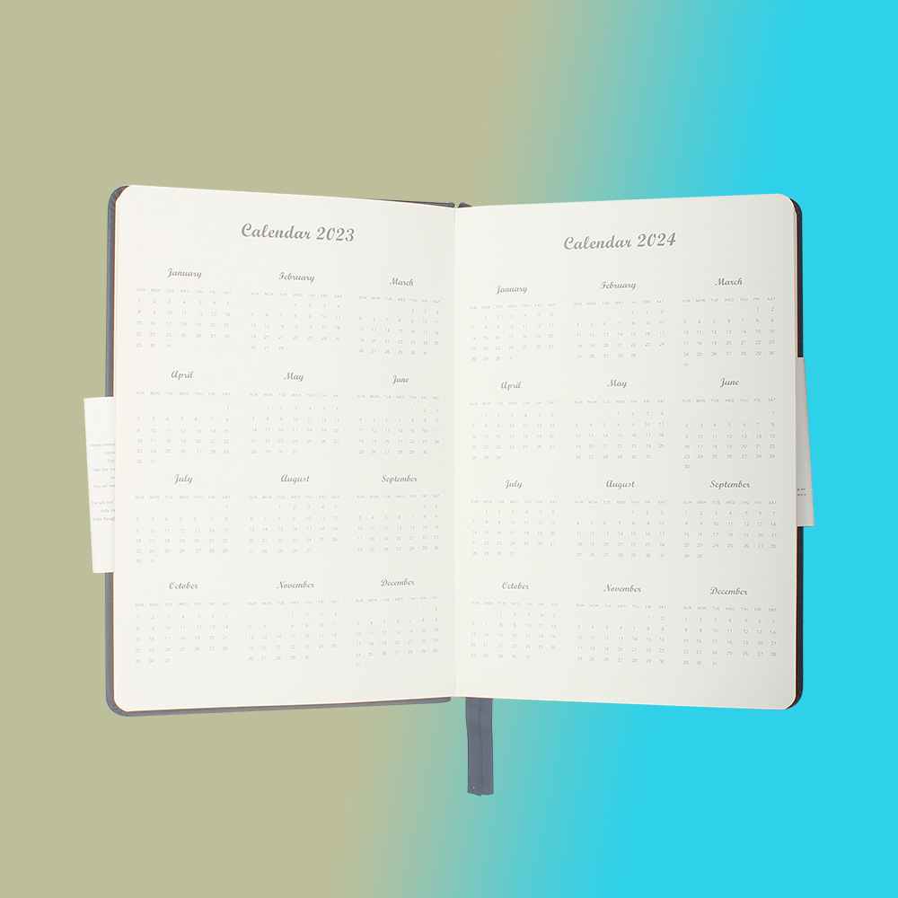 Ronitree Office Stationery A5 Notebook Journal, 120Gsm Premium Thick Paper with Leather Cover Notebook,198 Premium Pages,for Work School Note Taking, Office College Supplies 5.7"×8.38" (2, Navy Blue)