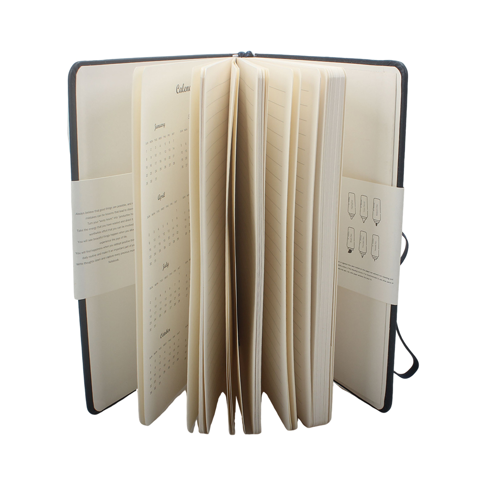 Ronitree Office Stationery A5 Notebook Journal, 120Gsm Premium Thick Paper with Leather Cover Notebook,198 Premium Pages,for Work School Note Taking, Office College Supplies 5.7"×8.38" (2, Navy Blue)