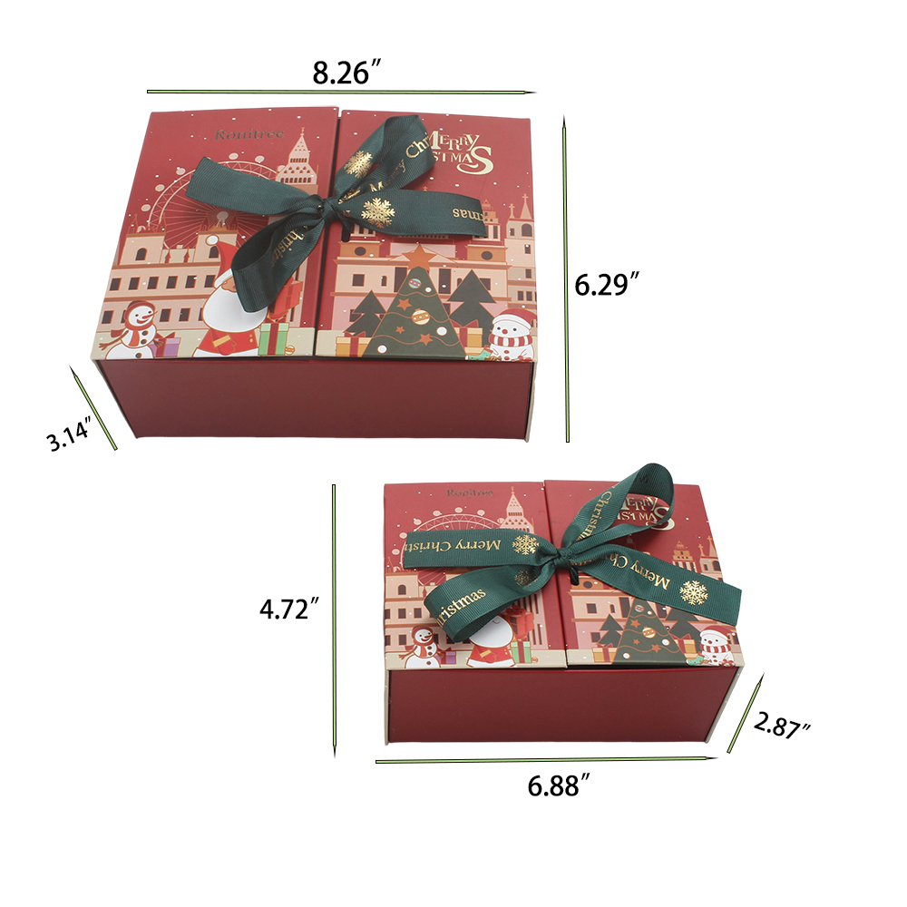 Ronitree Gift Boxes,Christmas Gift Box with Ribbon - Decorative Holiday Present Packaging
