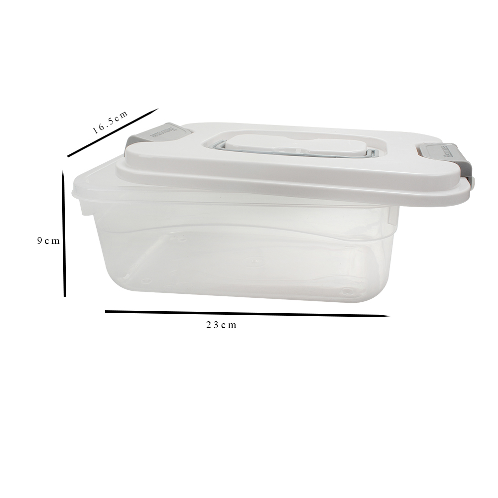 Hemoomee Transparent Sealed Plastic Box,Environmentally Friendly Outdoor Camping Organizing Box with Handle