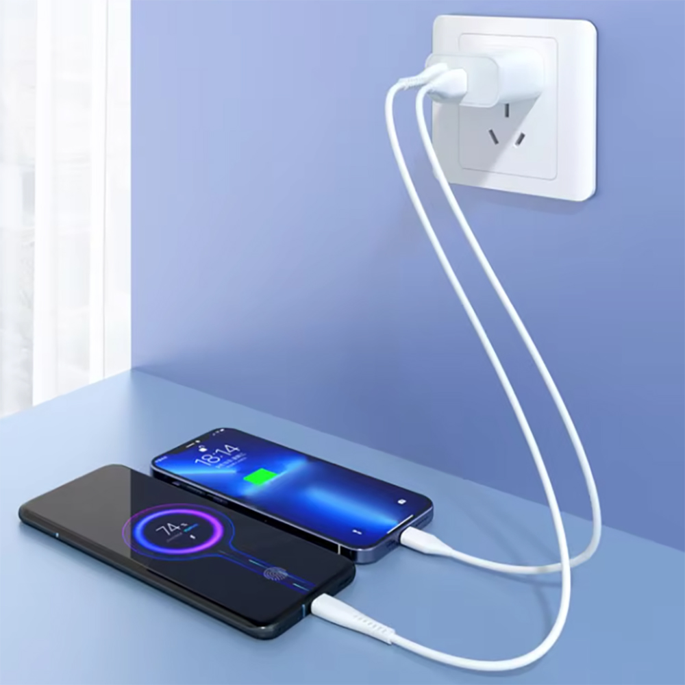 YZAESHAY Chargers for Smartphones,20W Dual Port USB C Wall Charger, Fast Charging Block with QC+PD 3.0 for iPhone 16/15/14 Series, iPad, Samsung Galaxy, and More - Compact & Portable