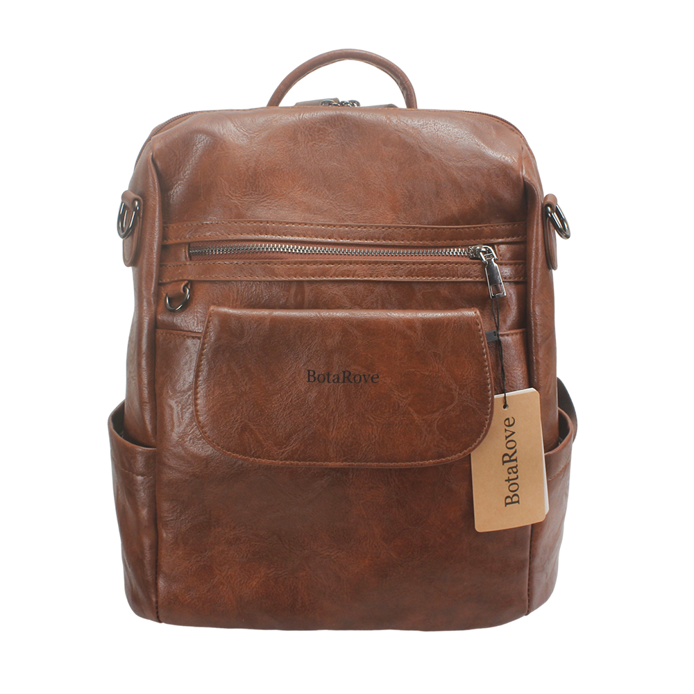 BotaRove RETRO BACKPACK,SOFT LEATHER LARGE CAPACITY DURABLE TRAVEL BACKPACK