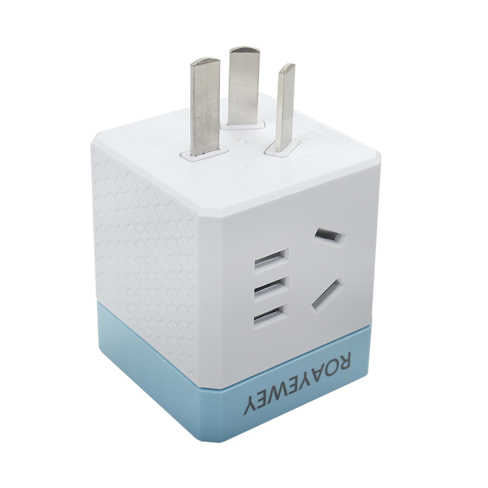 ROAYEWEY Plug Adapter,Rubik's Cube Three-Dimensional Square Row Multi-functional Household Travel Convenient Charger Converter