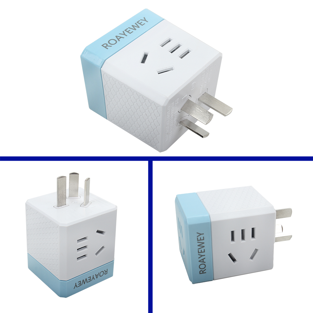 ROAYEWEY Plug Adapter,Rubik's Cube Three-Dimensional Square Row Multi-functional Household Travel Convenient Charger Converter