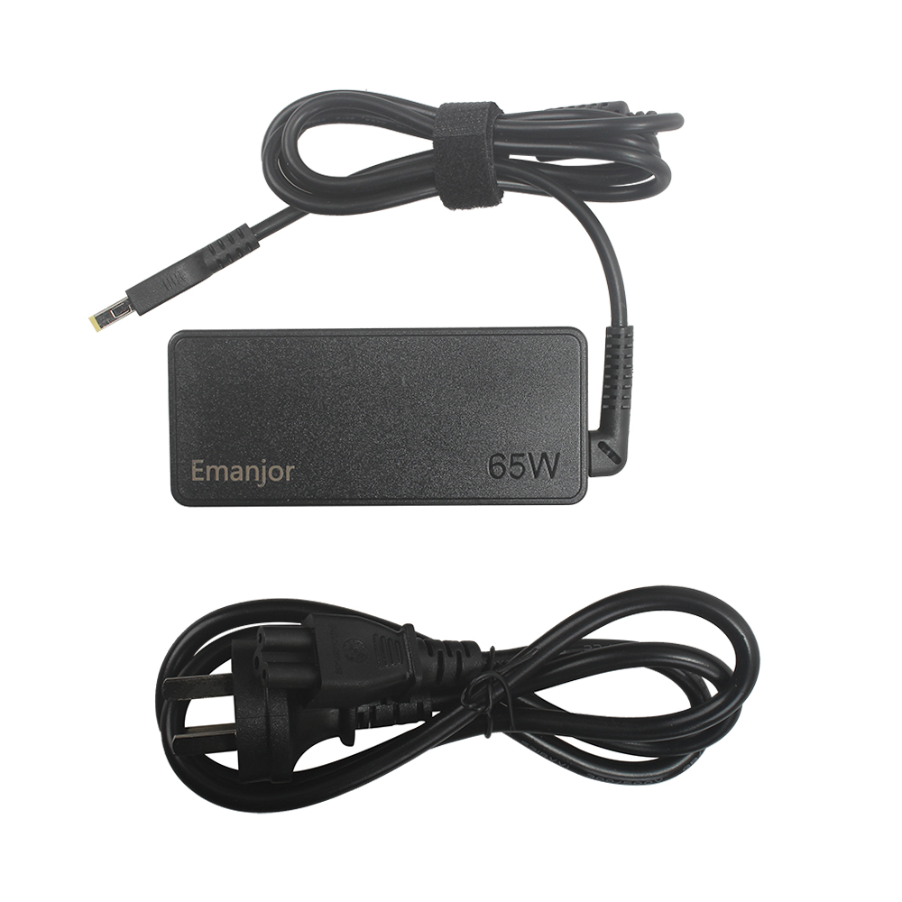 Emanjor Power Adapters for Computers,65W Lenovo ThinkPad Fast Charging Laptop Power Adapte (Square Tip) - Compatible with T430,T440,T450,T460,T470,T560,E440,E450,E550 & More Series