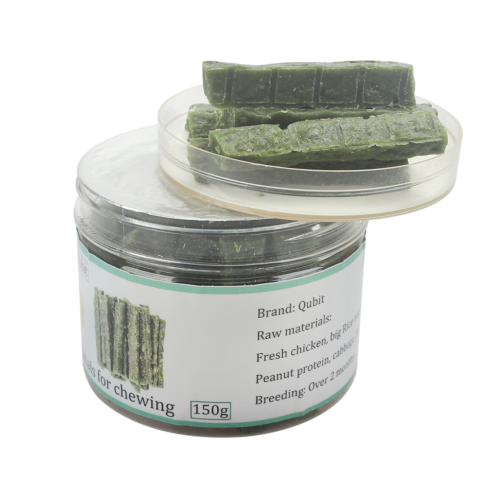 Qubit Edible Food for Animals for Chewing,Teeth Grinding Stick,Pet Snacks, Cabbage,Vegetables,Fresh Meat Strips
