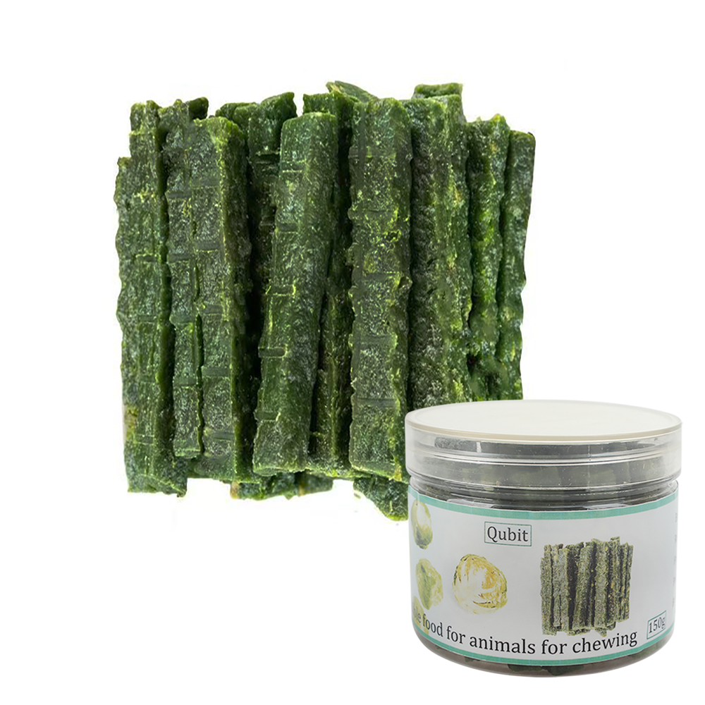 Qubit Edible Food for Animals for Chewing,Teeth Grinding Stick,Pet Snacks, Cabbage,Vegetables,Fresh Meat Strips