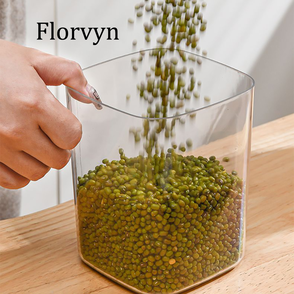 Florvyn Kitchen Container Food grade Acrylic Sealed Lid Kitchen Grain Can 1100ml