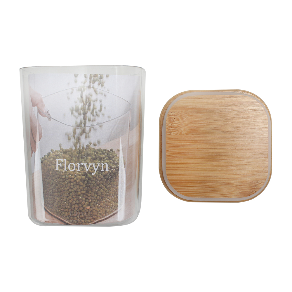 Florvyn Kitchen Container Food grade Acrylic Sealed Lid Kitchen Grain Can 1100ml