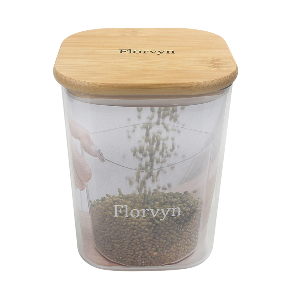Florvyn Kitchen Container Food grade Acrylic Sealed Lid Kitchen Grain Can 1100ml