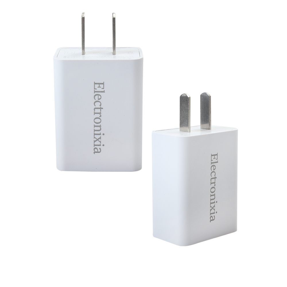 Electronixia Power adapter USB wall plug 5V201A AC power adapter compatible with iPhone 13, 12, 11 Pro, Max X Xs 8, 7, 6 Plus and other phone models (white)