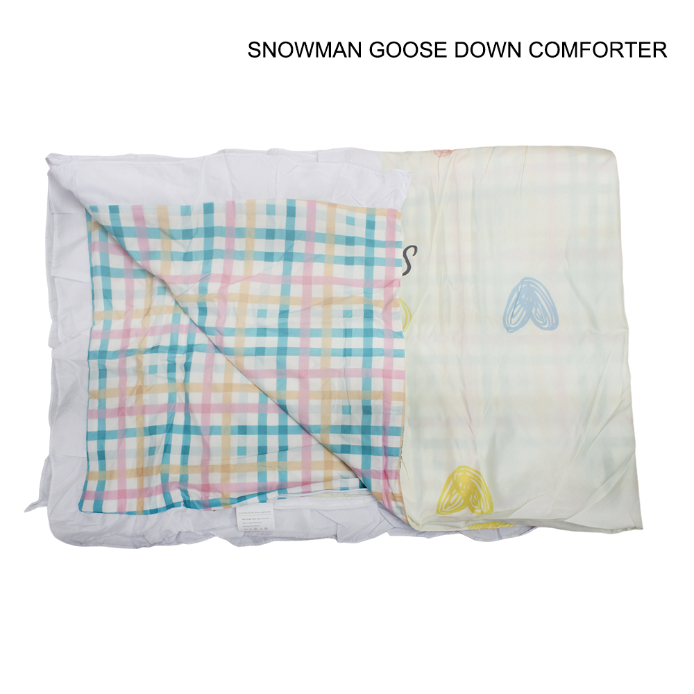 SNOWMAN GOOSE DOWN COMFORTER 4 Piece Bed Sheet Set,Bed Sheet Pillow Cover Duvet Cover Set,Comfortable and Breathable Bedding