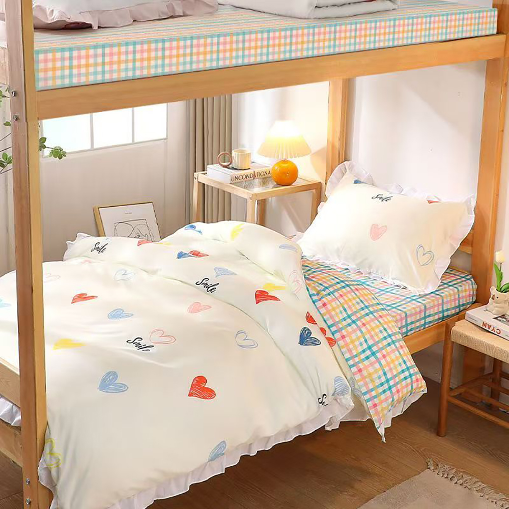 SNOWMAN GOOSE DOWN COMFORTER 4 Piece Bed Sheet Set,Bed Sheet Pillow Cover Duvet Cover Set,Comfortable and Breathable Bedding