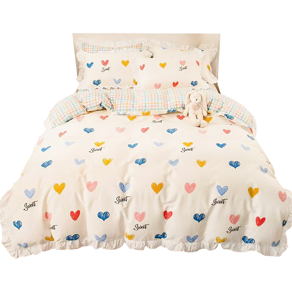 SNOWMAN GOOSE DOWN COMFORTER 4 Piece Bed Sheet Set,Bed Sheet Pillow Cover Duvet Cover Set,Comfortable and Breathable Bedding
