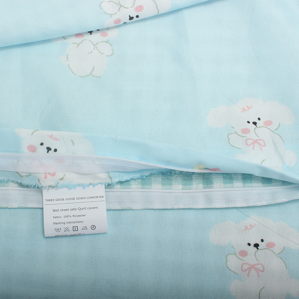 THREE GEESE GOOSE DOWN COMFORTER Bed Sheet Set-4 Piece Bedding-1 Flat Sheet,1 Fitted Sheet and 2 Pillow Cases,Soft Comfortable Breathable Lightweight