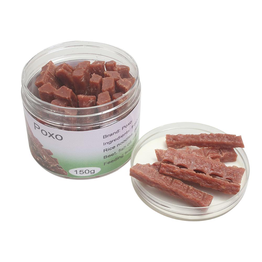 Poxo Edible Food for Animals for Chewing, High Protein & Grain Free Snacks, Chicken Vegetable Strips for Small to Large Dogs