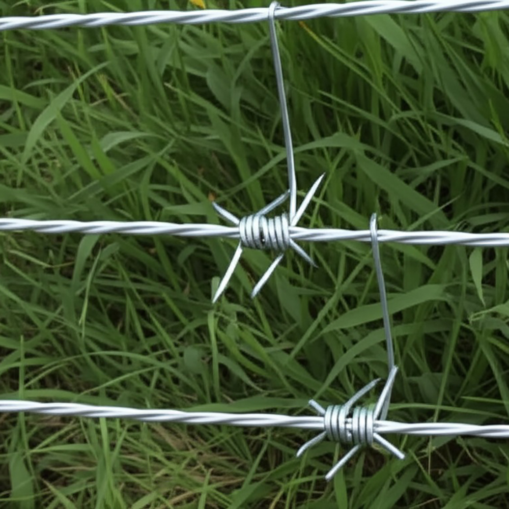 MLZXWXJ Barbed Wire,100 Meters Long, 15 Gauge, 4-Point Design, Suitable for multiple scenarios such as Farm Fence and yard protection